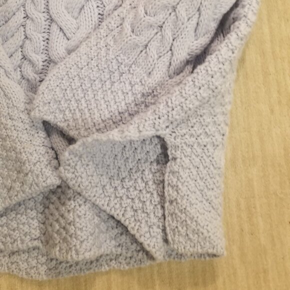 Light Blue Cable Knit Sweater - Picture 4 of 7